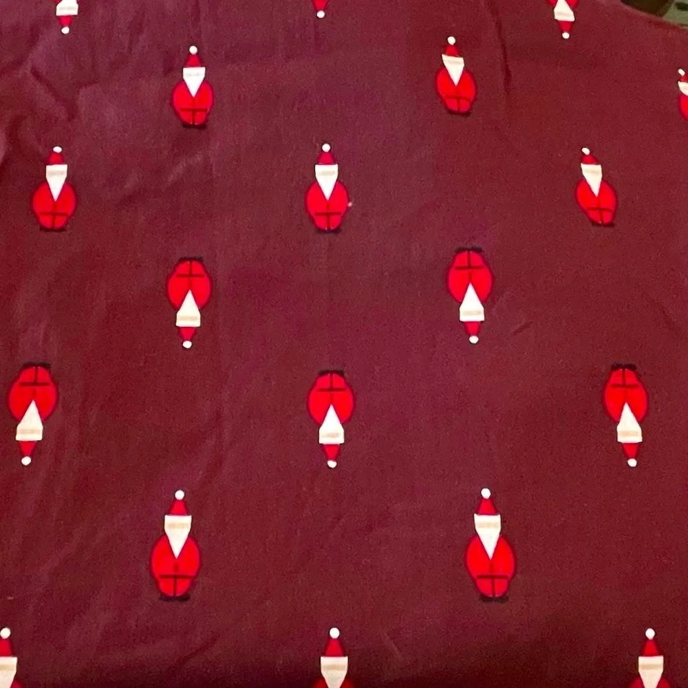 Old Navy Size Large Burgundy Red Santa Leisure/PJ Pants 100% Cotton